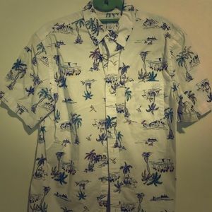 Palm tree button down